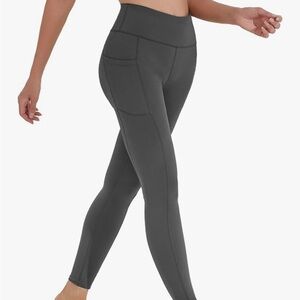 Grey Yoga Leggings with Pockets